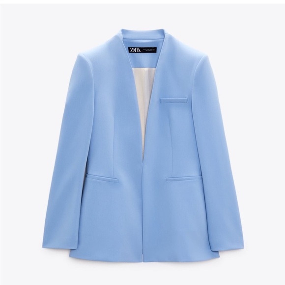 Zara Jackets & Blazers - Zara baby blue blazer NWT small
